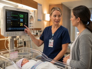 How do I read a hospital monitor 