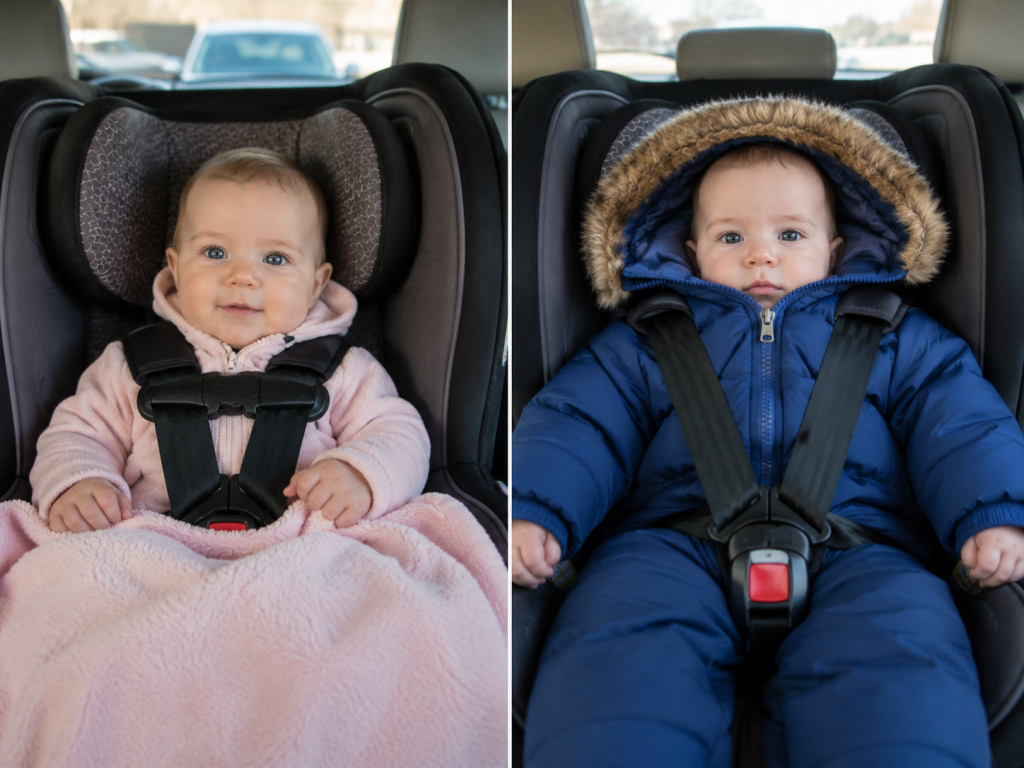 How to keep baby car seat warm in winter