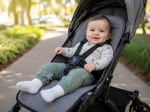 when can baby sit up in stroller