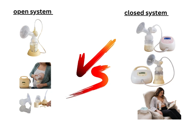 open system vs closed system breast pump